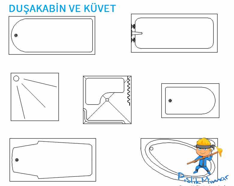 dusakabin kuvet olculeri