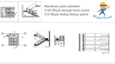 merdiven proje çizimi