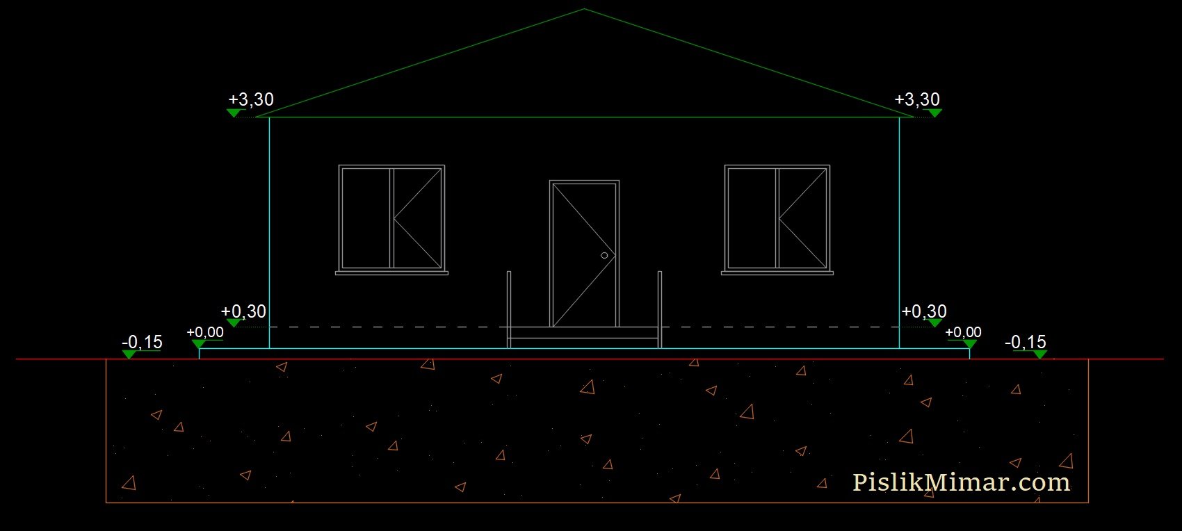 mimari kot gösterimi