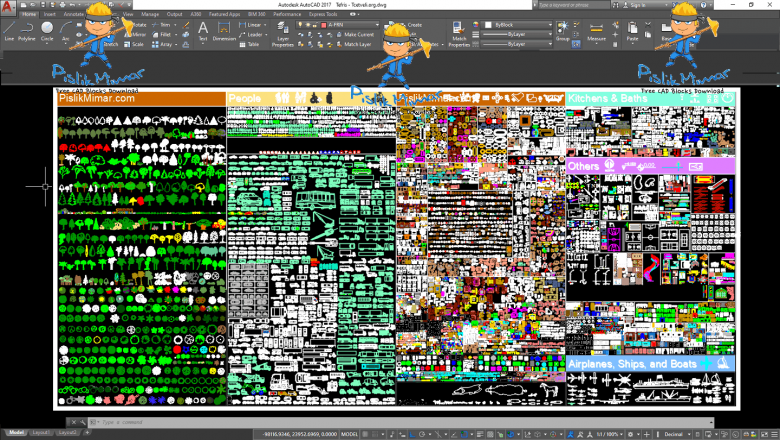 autocad tefriş kütüphanesi, dwg indir, pislik mimar
