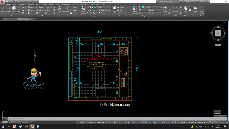 20 Ölçek Mimari Detay Çizimi