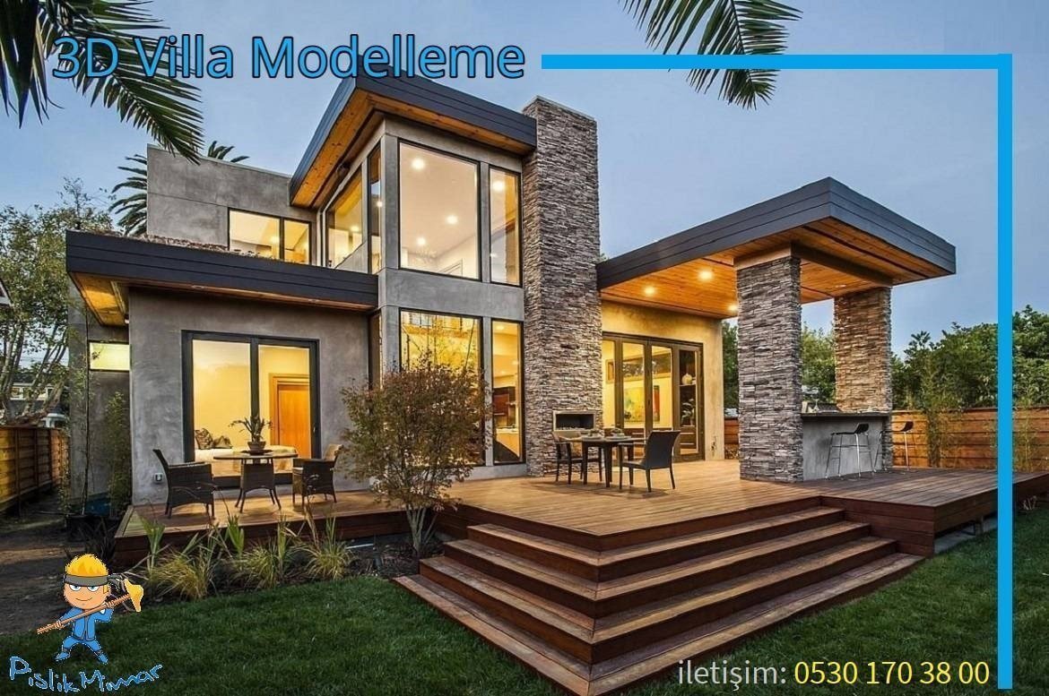 3d villa modelleme