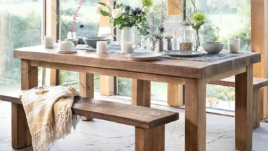 ahşap yemek masası