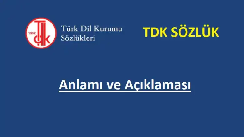 tdk sözlük