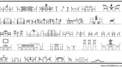 autocad masa sandalye dwg
