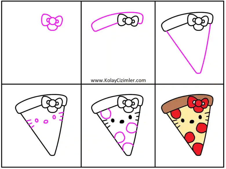 pizza hello kitty çizimi