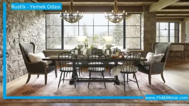 rustik yemek odası