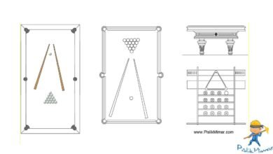 bilardo masası dwg