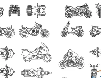 motosiklet dwg, dwg indir