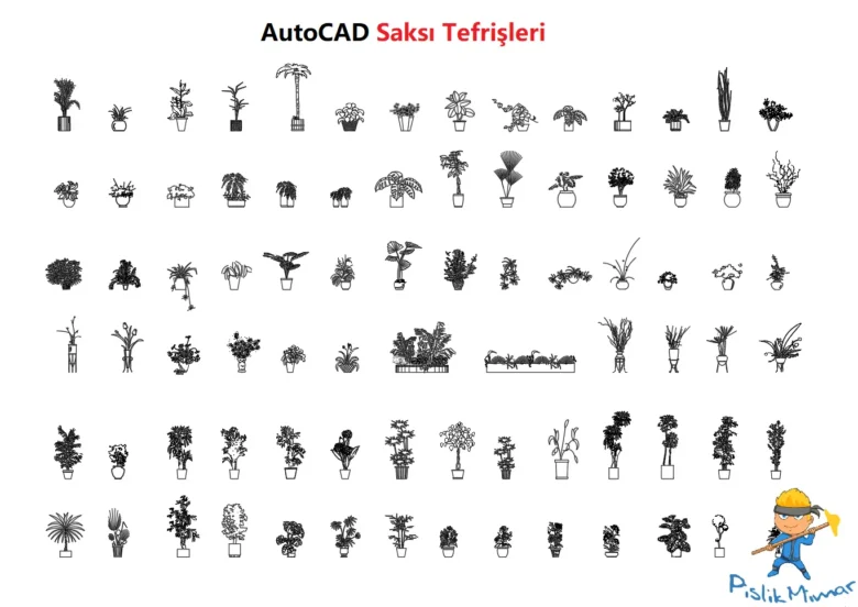 Saksı Tefrişleri, Autocad dwg