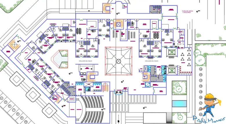 adalet sarayı projesi, hazır mimari projeler, dwg indir