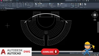 açık hava tiyatro projesi, autocad dwg download