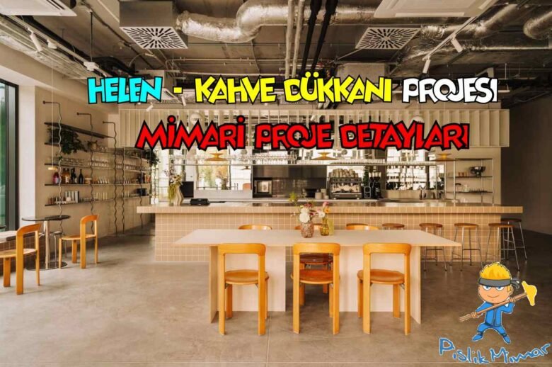 cafe, kahve dükkanı projesi. mimari proje