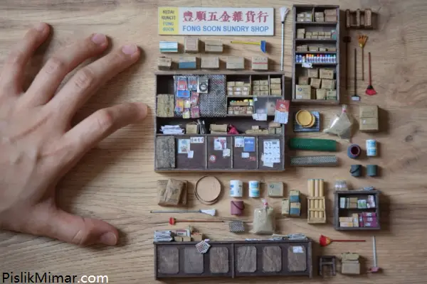 minyatür ev eşya modelleri