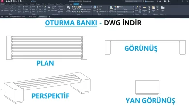 Bank dwg, Bench CAD Blocks, AutoCAD drawing