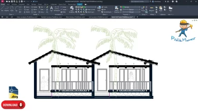 Butik otel görünüş çizimi