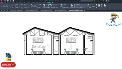 Butik otel kesit çizimi
