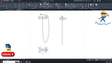Duş başlığı dwg, Shower Head CAD Blocks