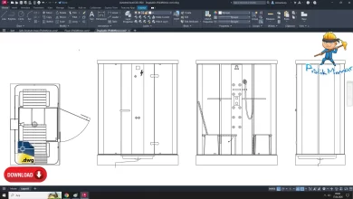 Duşakabin çizimi, duşakabin dwg, Shower cabin drawing, Shower cabin dwg, autocad