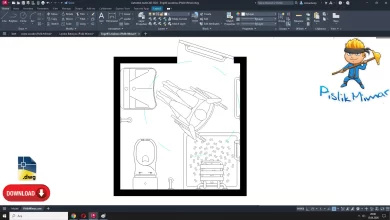 Engelli Lavabosu dwg çizimi, Disabled-accessible restroom, autocad drawing, cad blocks