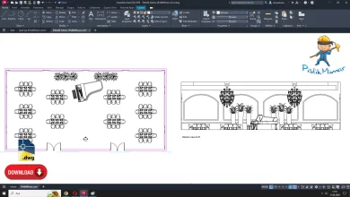 Etkinlik salonu dwg, Event Hall CAD Blocks