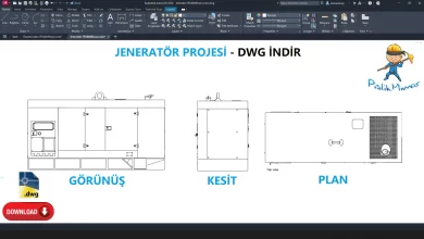 Jeneratör dwg, Generator CAD Blocks, AutoCAD Drawing