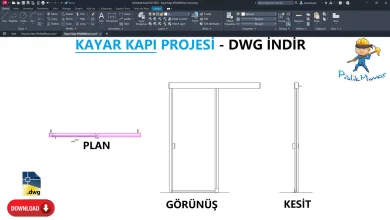 Kayar Kapı dwg, Sliding Door CAD Blocks, AutoCAD Drawing