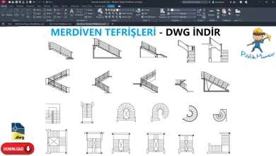 Merdiven Tefrişleri dwg, Stairs CAD Blocks