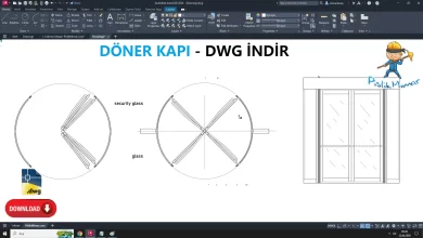 Ofis Döner Kapı dwg