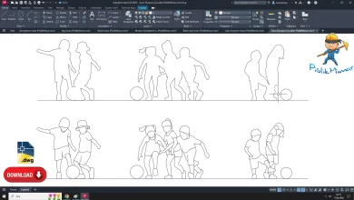 Oyun oynayan çocuk çizimi, çocuk dwg, Children Playing Games dwg, autocad drawing
