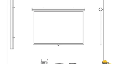 Projeksiyon Perdesi DWG