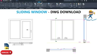 Sürgül pencere dwg, AutoCAD Drawing, Sliding Window CAD Blocks
