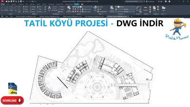 Tatil köyü projesi, dwg indir