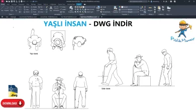 Yaşlı insan dwg, Old Man CAD Blocks
