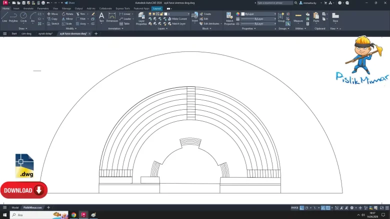 açık hava sineması dwg çizimi, outdoor cinema dwg, autocad drawing