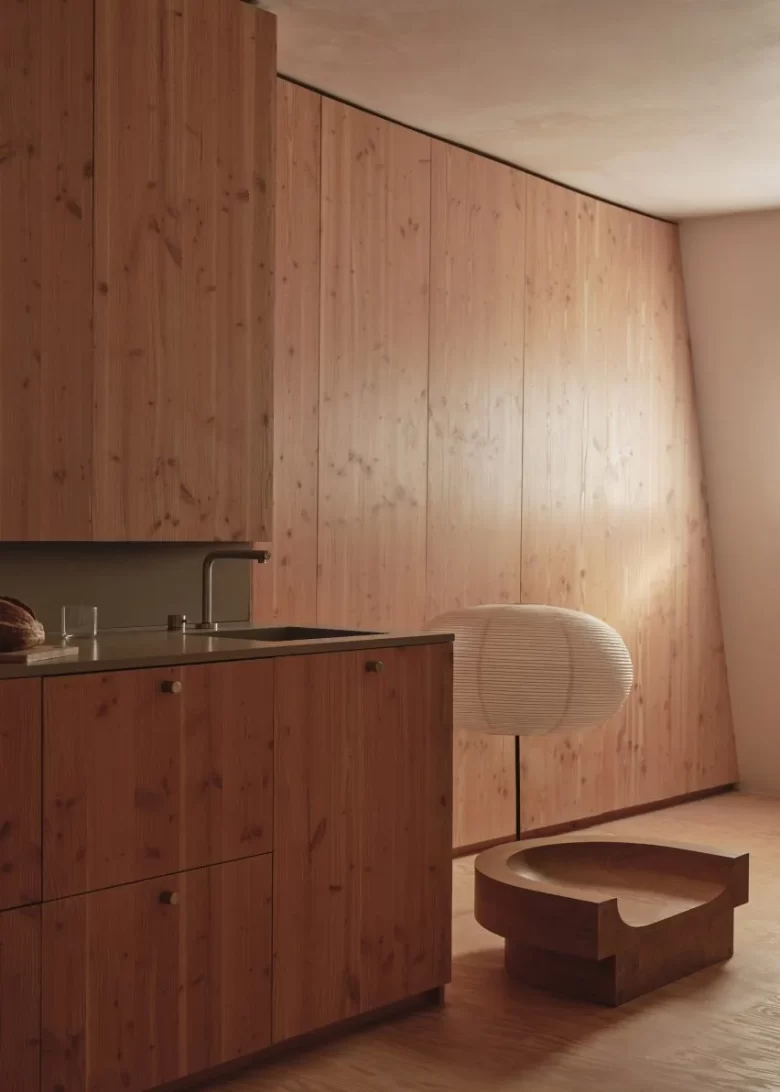 ahsap mutfak dekorasyonu