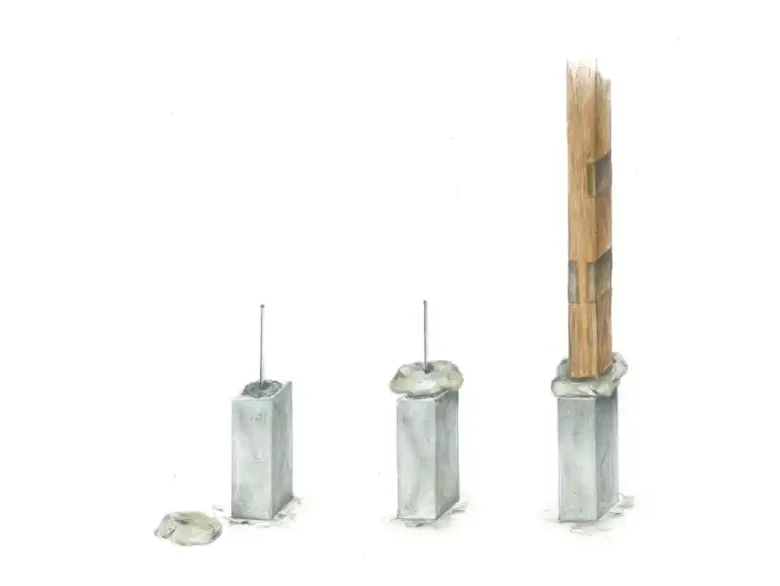 ahşap uygulama kazık detayı