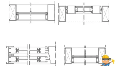 aluminyum dograma pencere detayı dwg