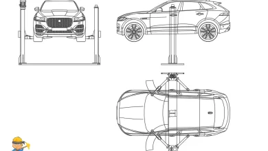 arac asansoru dwg cizimleri