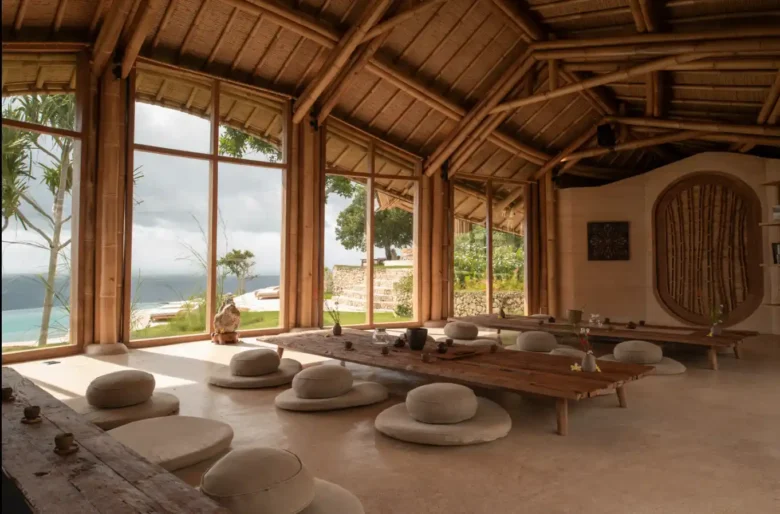 bambu cafe iç dekorasyonu