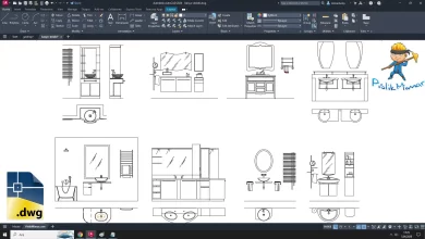 banyo dolabı dwg, Bathroom Cabinet cad blocks