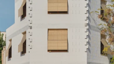 beyaz renk daire cephe tasarımları 2