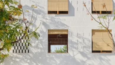 beyaz renk daire cephe tasarımları