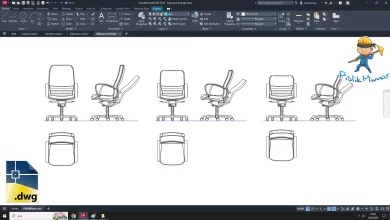 bilgisayar koltuğu dwg çizimi, Computer Chair cad blocks, autocad drawing