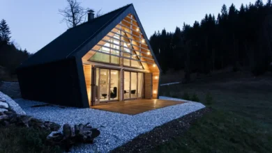 bungalov, ahşap ev dış cephe