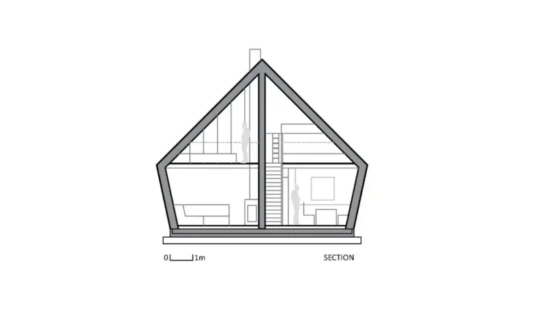 bungalov kesit çizimi