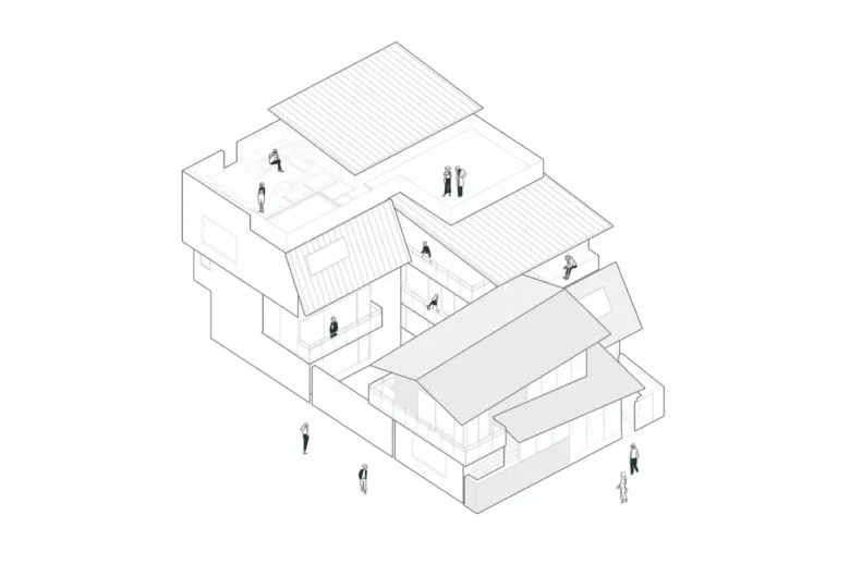 butik otel perspektif çizimi