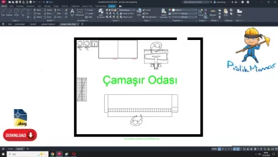 çamaşır odası dwg, Laundry Room dwg, autocad drawing