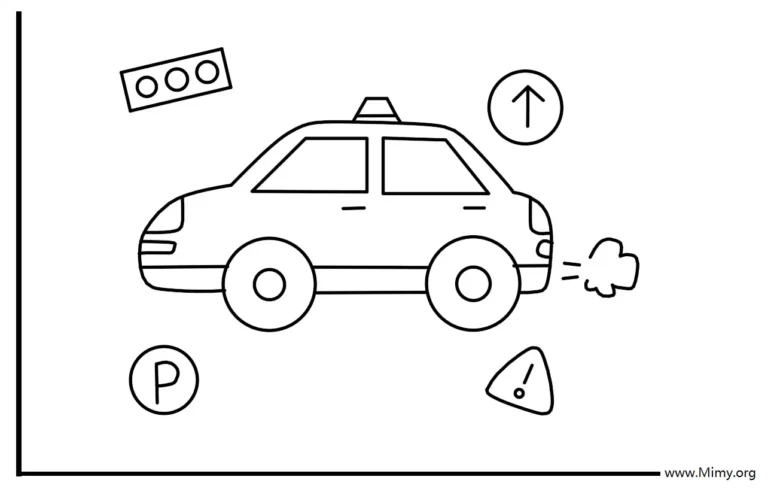 araba boyama sayfası