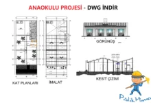 çelik yapı anaokulu projesi